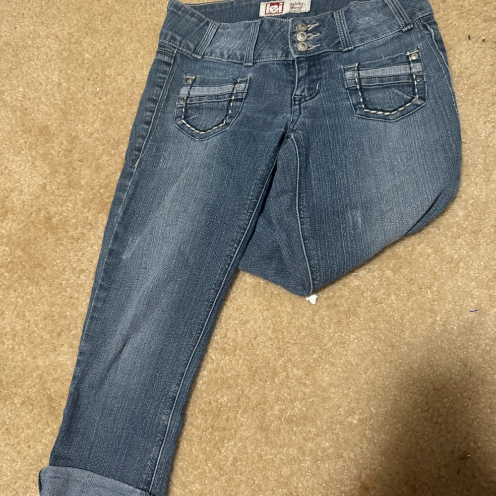 LEI Women's Boyfriend Jeans in Blue